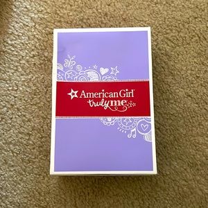 American girl doll swim suit with purple flip-flops (doll size) new in box